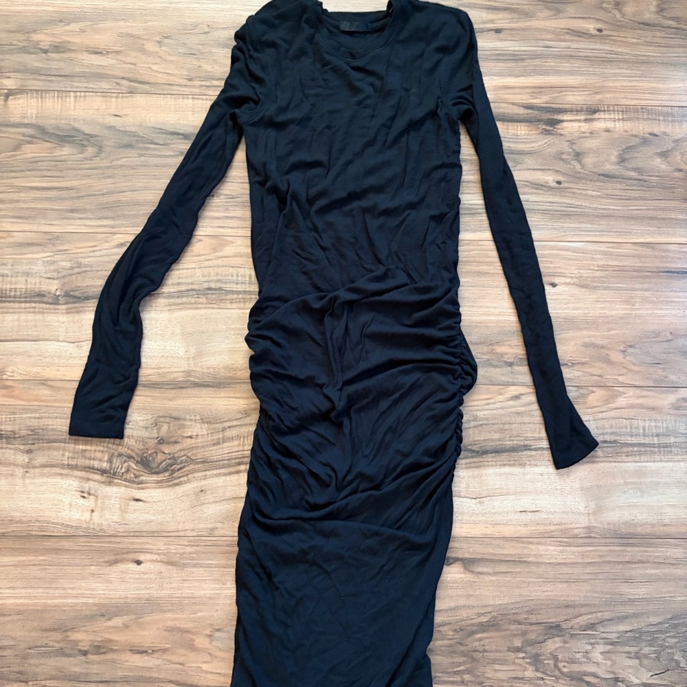 ATM Anthony Thomas Melillo Black Long Sleeve Dress